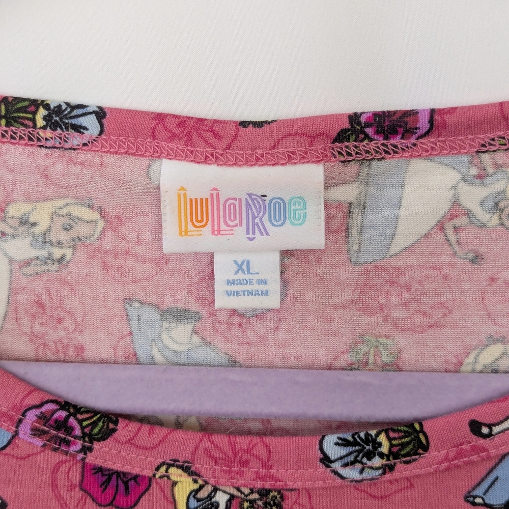 LuLaRoe Alice in Wonderland print Top - Picture 3 of 3